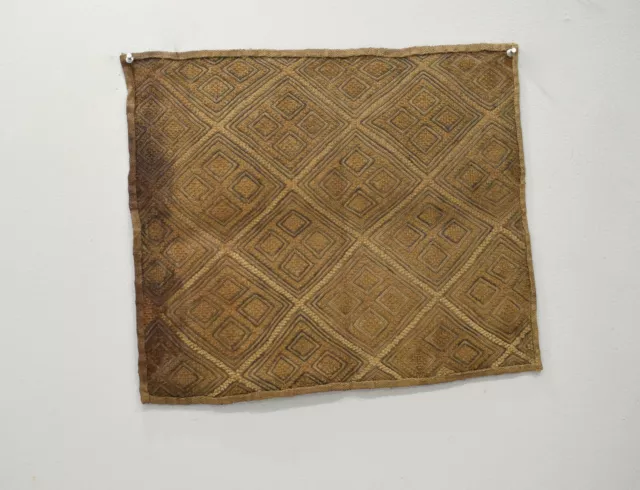 African Kuba Cloth Natural Woven Raffia Zaire Kuba Cloth