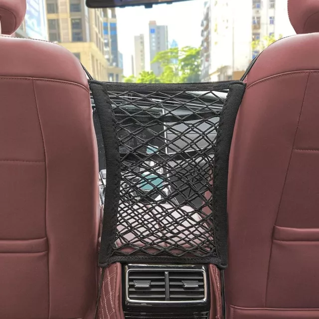 3-Layer Car Net Pocket Handbag Holder Car Mesh Organizer/Netting Bag