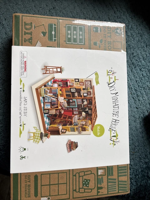 thumbnail image 2 of Rolife LED DIY Dollhouse Kit – Library Bookstore Miniature With Lights, Wooden 1:24 Scale 2 of 5