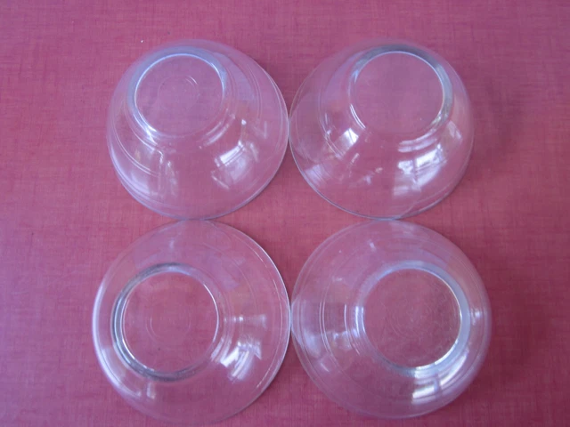 Lot De 4 Bols En Plastique Vintage, Design Années 70, Style Cantine Ou Colonie De Vacances