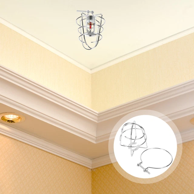 2pcs Fire Sprinkler Cover Screw Type Sprinkler Protector Sprinkler Head Cover