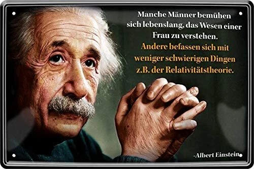 Retro Blechschild Mit Spruch „Ein Genie Besteht Zu 1% Aus Talent“ – 28x12 Cm, Vintage-Design, Perfekt Als Geschenk Oder Deko