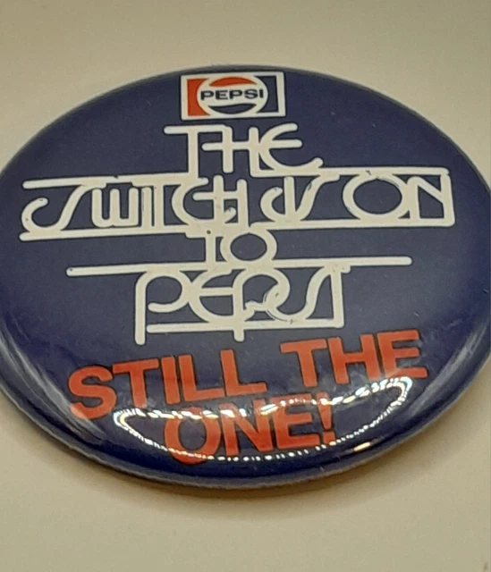 Vintage 1980s Pinback Button The Switch Is On To Pepsi Pepsi Cola Advertising