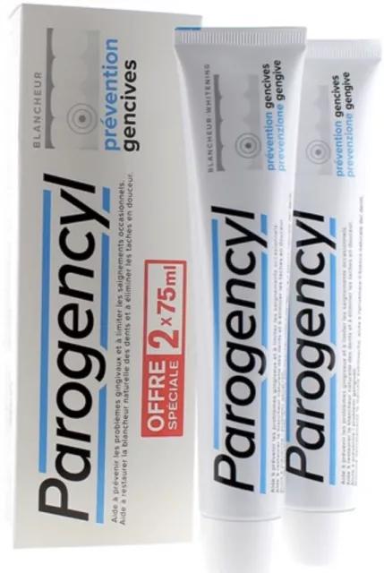 Lot de 2 dentifrices PAROGENCYL prévention gencives (75 ml x 2)