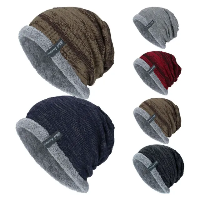 Winter Beanies Slouchy Chunky Hat for Men Women Warm Soft Skull Knitting Caps