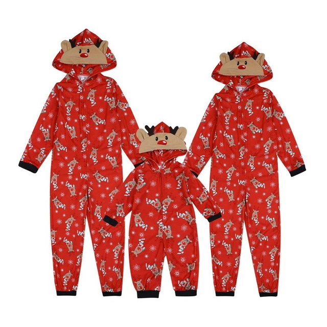Pigiami di Natale Alce Famiglia Adulti Bambini Pigiami Natale Alce Set Pigiami Da Notte Pjs 3