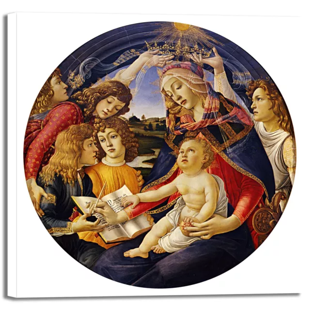 Botticelli Madonna of magnificat quadro stampa tela dipinto telaio arredo casa