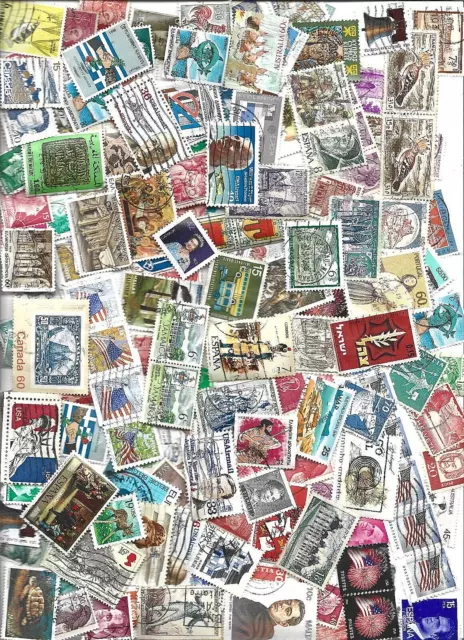 collection of stamps from around the world