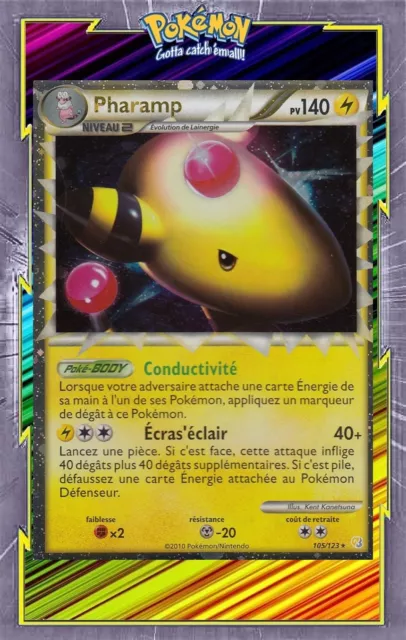 Pharamp Prime - HS01:HeartGold SoulSilver -105/123-Carte Pokemon Française