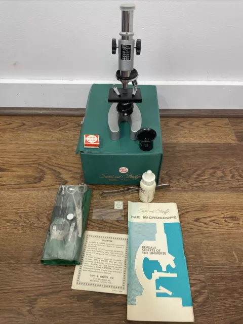 Vintage Sans & Streiffe Microscope Kit No. 521 Manual Carrying Case Equipment