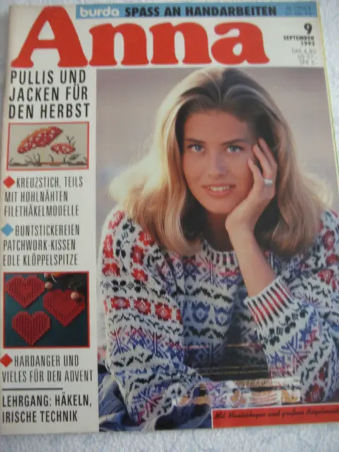 Anna Spaß an Handarbeiten Pullis und Jacken 9/1993 Häkeln, Stricken, Sticken