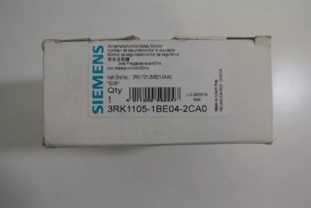 Siemens Safety Monitor Relay 3RK1105-1BE04-2CA0