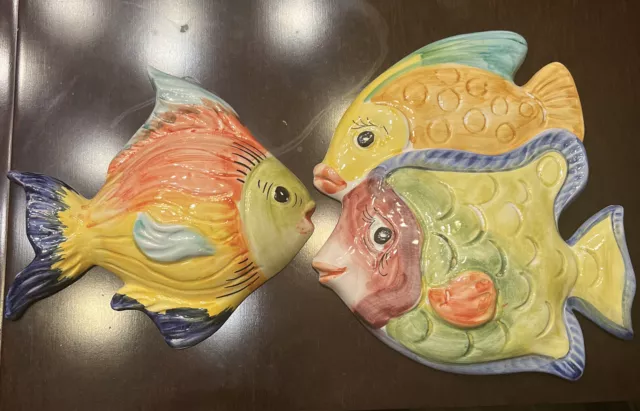 Ceramic Fish Wall Décor Nautical Theme Made In Italy