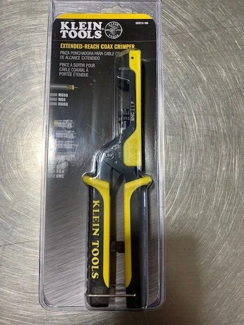 Klein Tools Extended-Reach Coax Crimper VDV211-100 ~  NEW IN BOX  ~