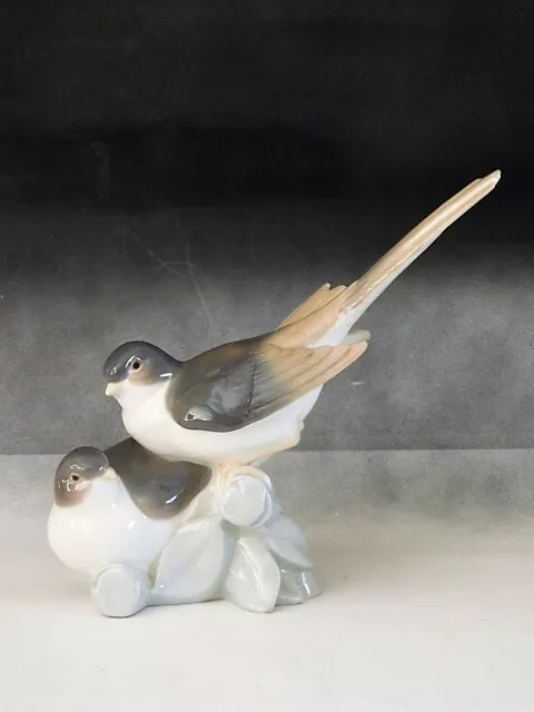 Retired Lladro Figure Long Tailed Tits 4667 Lovebirds 1969 - 1985 ~ Free Uk Post