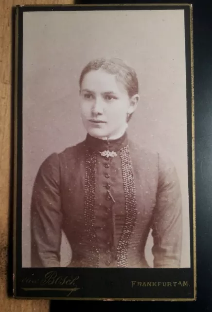 Mädchen - junge Frau - Portrait ca. 1880er CDV Otto van Bosch Frankfurt am Main