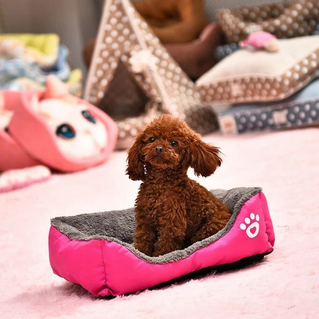Small Pet Dog Cat Bed Puppy Cushion House Soft Warm Kennel Mat Pad Washable 6