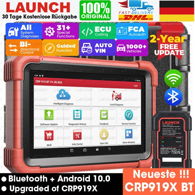 LAUNCH CRP919X OBD2 Diagnosegerät Profi - 31+ Service Resets & ECU Coding