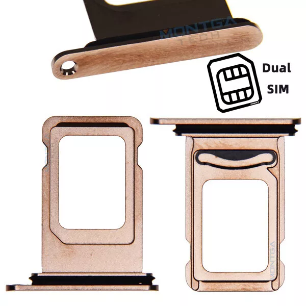 Rack Tiroir Carte Dual SIM Apple iPhone XS Max Gold Or