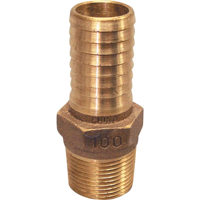 Merrill 1 In. MIP x 1 In. Insert Brass Hose Barb RBMANL100 Pack of 100 Merrill