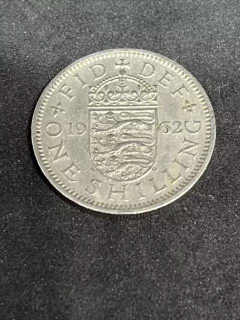 UK One Shilling 1962 Elizabeth II English Coin