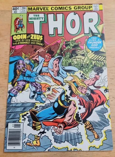 THE MIGHTY THOR 291 newsstand marvel comic book avengers eternals hercules