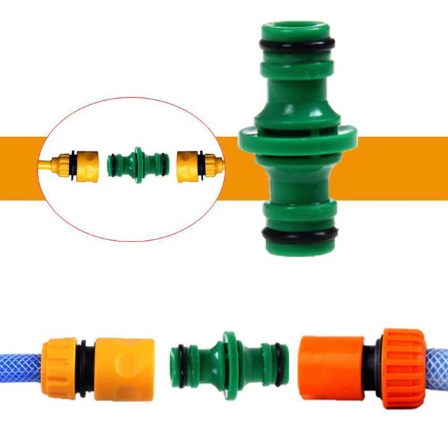 2 Way Garden Hose Connector Joiner Coupler Watering Tap Water Male TOP Pipe A7J3