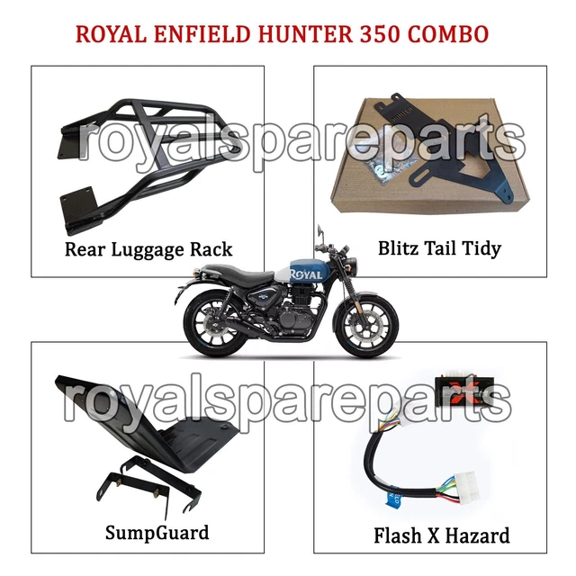 Porte-Bagages Arrière Moto Royal Hunter 350 2022-2024 - Tube Fer 19mm, Support Passager & Stockage