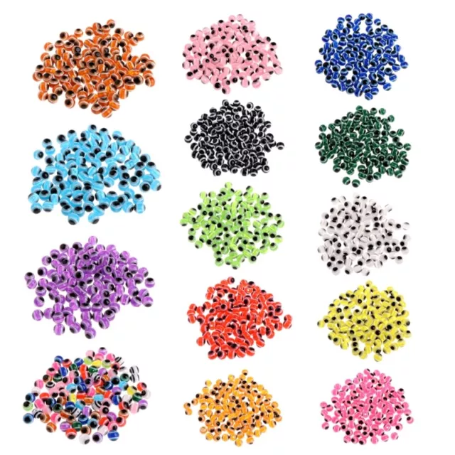 100pieces Blue/Color Resin for Charm Round Beads 8mm Gifts for Male Fem
