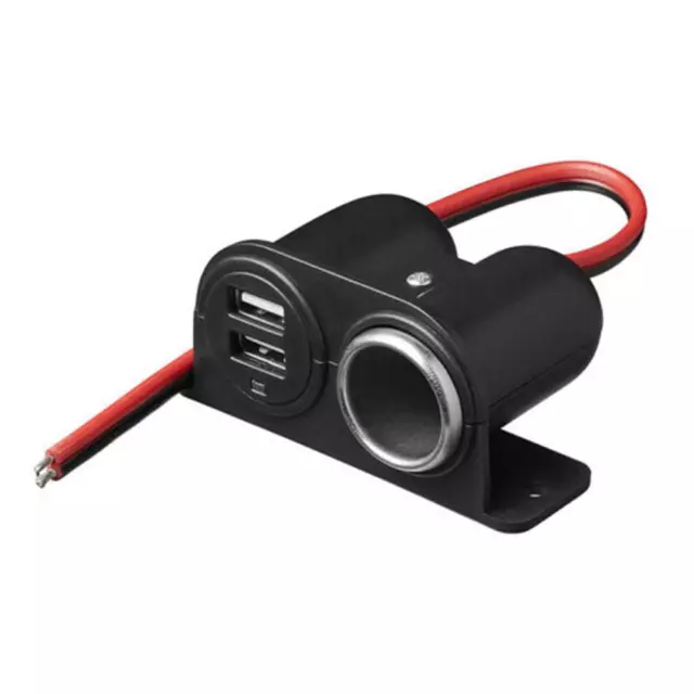 3.1a Motorrad Auto Ladegerät Dual USB Zigarettenanzünder Voltmeter Display  Wasserdichte Verkabelung 60cm Doppel USB Adapter Zubehör