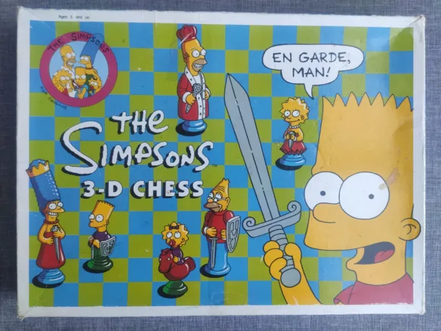 Vintage The Simpsons 3-D Chess Set 1991 20th Century Fox Rare Original