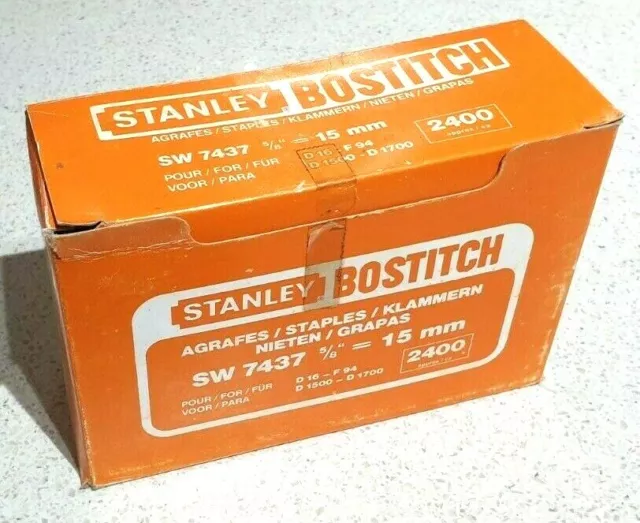 Stanley Bostitch Staples SW7437 15 mm 5/8" 2400 SW 7437 5/8