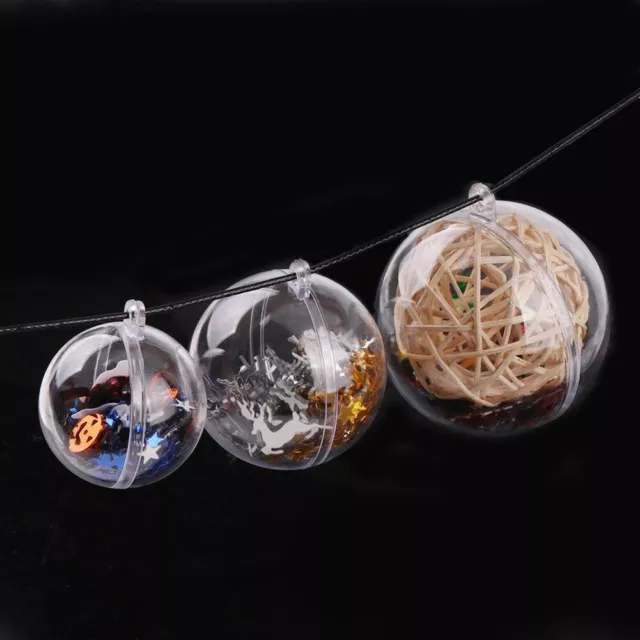 Ornement de décoration de fête de bal de Noël en plastique transparent pour i