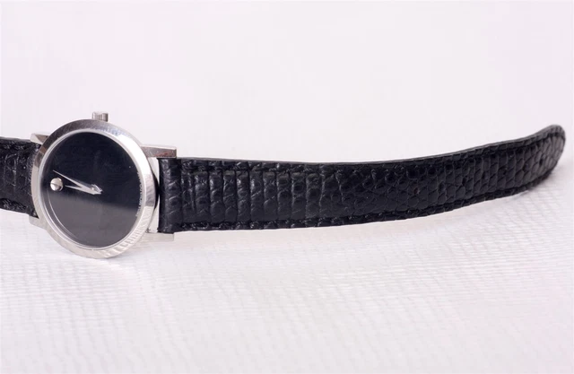 MOVADO Museum Classico Orologio Lusso da Donna Argento con Cinturino in Pelle di Lucertola Nera 5