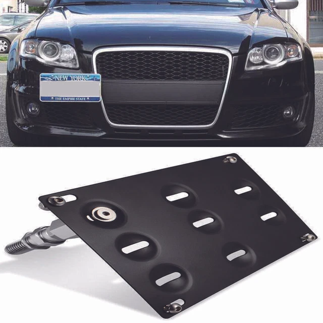 FRONT BUMPER TOW Hook License Plate Mount Bracket For Audi A3 A4 A5 A7