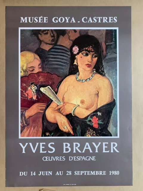 Yves Brayer Vintage Albi Original Offset Lithograph 1980 Castres