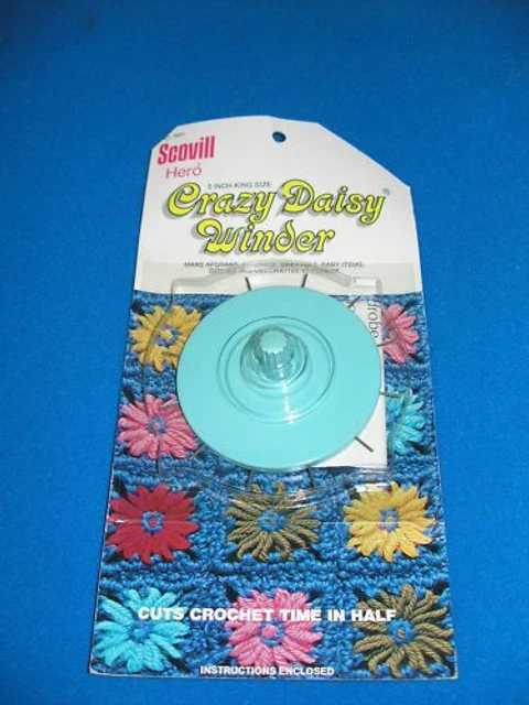 Daisy loom Scovill Hero 3" king Size Crazy Daisy Winder Vintage inOriginal Pack Daisy loom Scovill Hero 3" king Size Crazy Daisy Winder Vintage inOriginal Pack