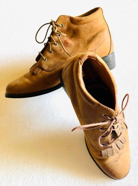 Ariat Leather Western Paddock Roper Boots ~ Brown 12225 ~ Sz 7.5 W Kiltie