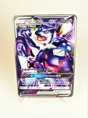 Carte Pokémon Shadow Charizard Blastoise Venusaur Gx Dracaufeu Shiny Métal Black