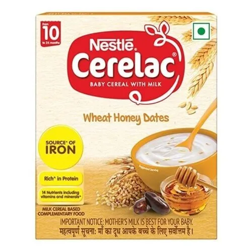 Nestlé CERELAC Baby Cereal with Milk, Wheat Honey Dates – From 10 Months, 300g
