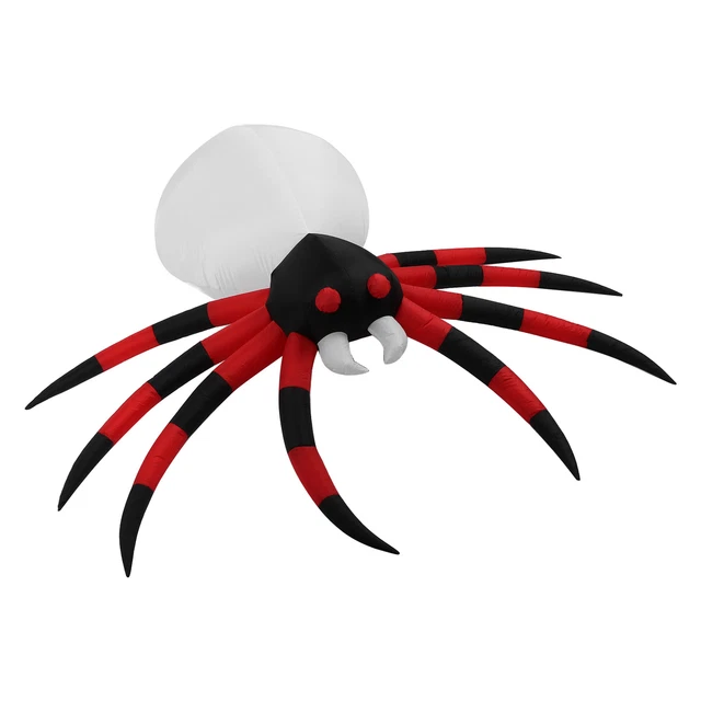 Decorazione ragno gonfiabile Halloween con decorazione Halloween leggera spina Regno Unito 7,9 piedi