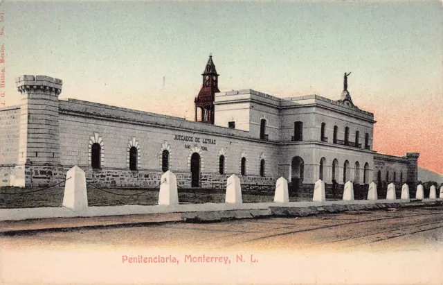 Monterrey Nuevo Leon Mexico Jail Penitentiary Penitenciaria Vtg Postcard A37