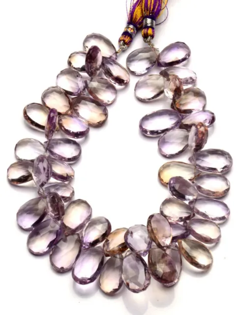 Natural Gemstone Ametrine 15x10 to 16x10MM Size Pear Shape Briolette Beads 9.5"