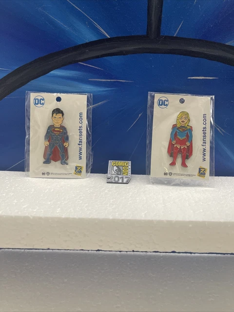 2017 SDCC Superman Supergirl and Con Pin Set 2017 SDCC Superman Supergirl and Con Pin Set