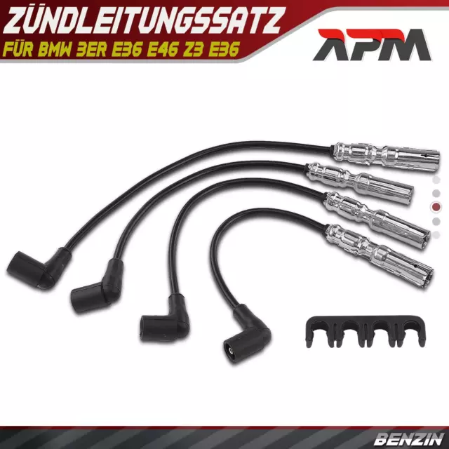 4x Zündleitungssatz Zündkabel für BMW 3er E36 E46 Z3 E36 Touring Cabriolet Coupe