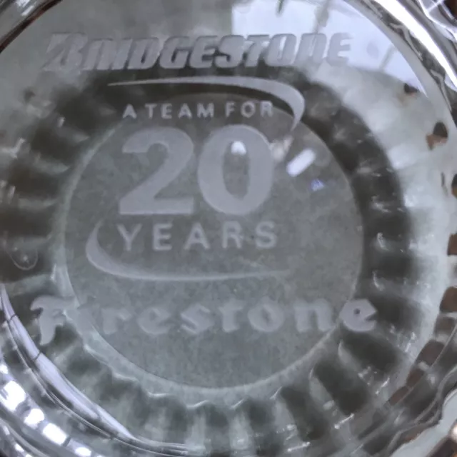 Bridgestone Firestone (a Team For 20 Years) Glass Trinket Lidded Box Memorabilia 2