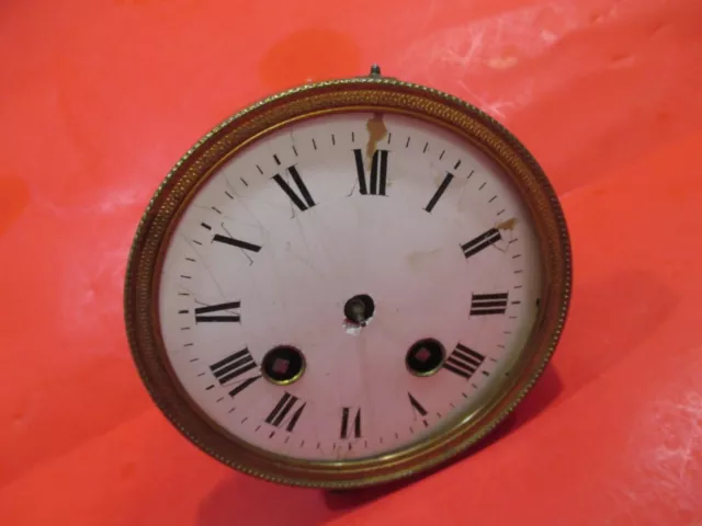 Antique French Mantle Clock Movement-- Dial & Bezel- Parts-
