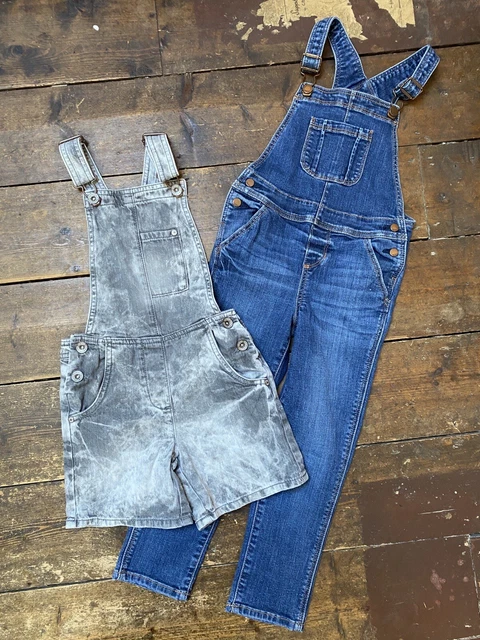 Girls dungarees bundle age 5 years Next Gap shorts 5-6 Tye Dye Blue Denim