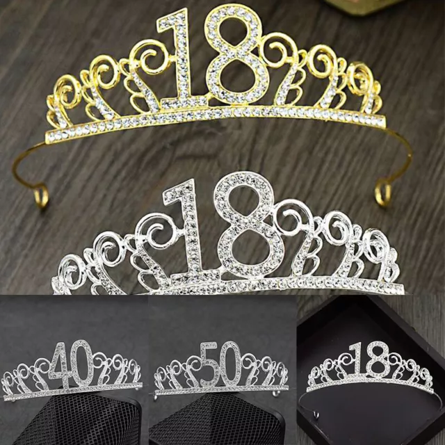 Hair decoration Bridal 18 25 40 50 60 Crown Tiaras Rhinestone Headbands Birthday