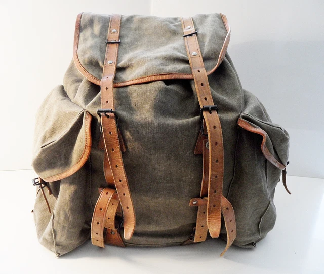 TRÈS ANCIEN SAC En Métal Et Toile De Jute EUR 68,00 - FR